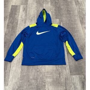 Nike Therma-Fit Boys XL Blue Hoodie Sweatshirt Like New!